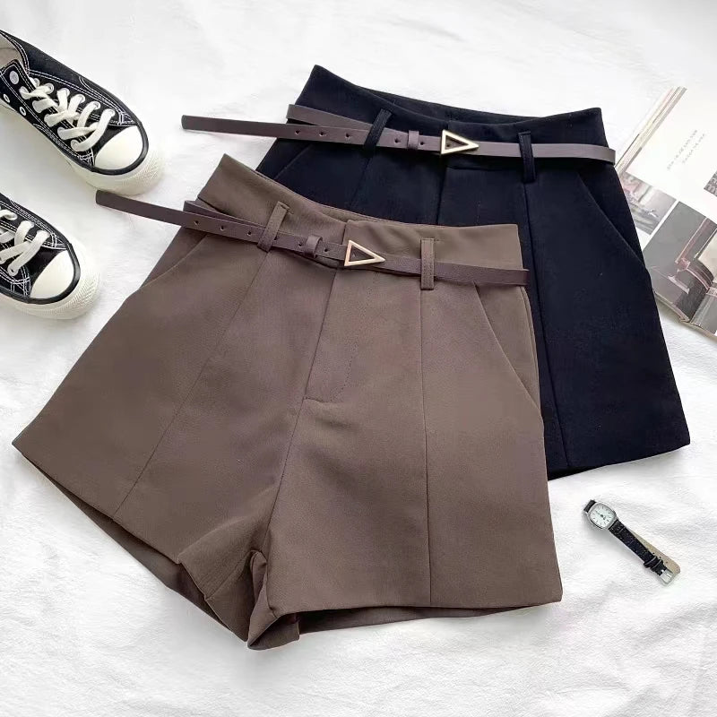 high waist office shorts

