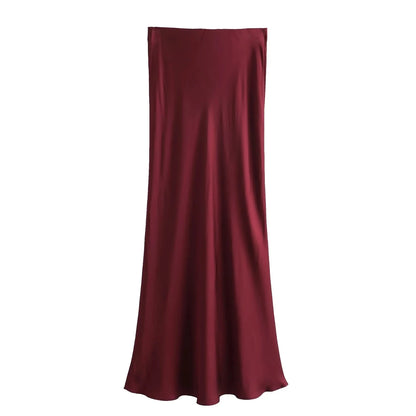 Satin Midi Skirts