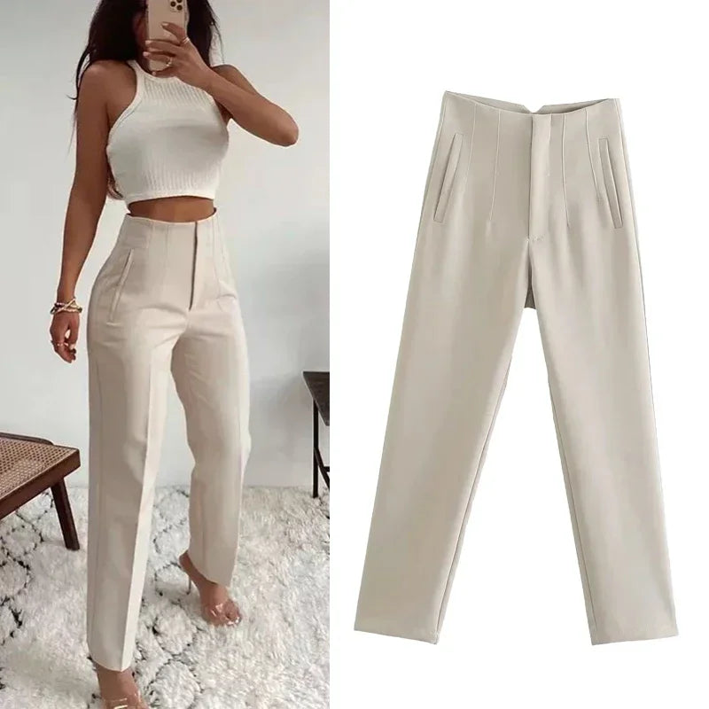 high waist office pant