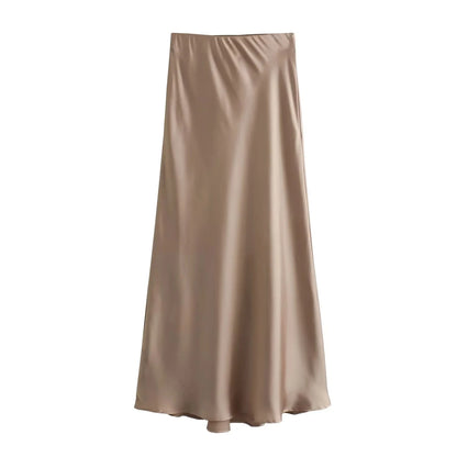 Satin Midi Skirts