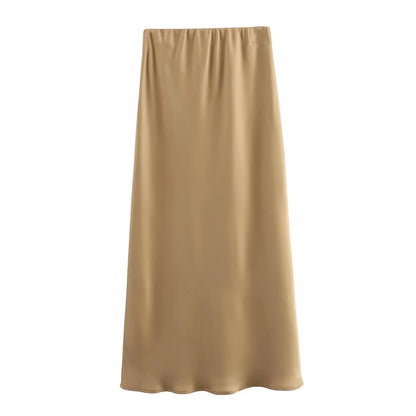 Satin Midi Skirts