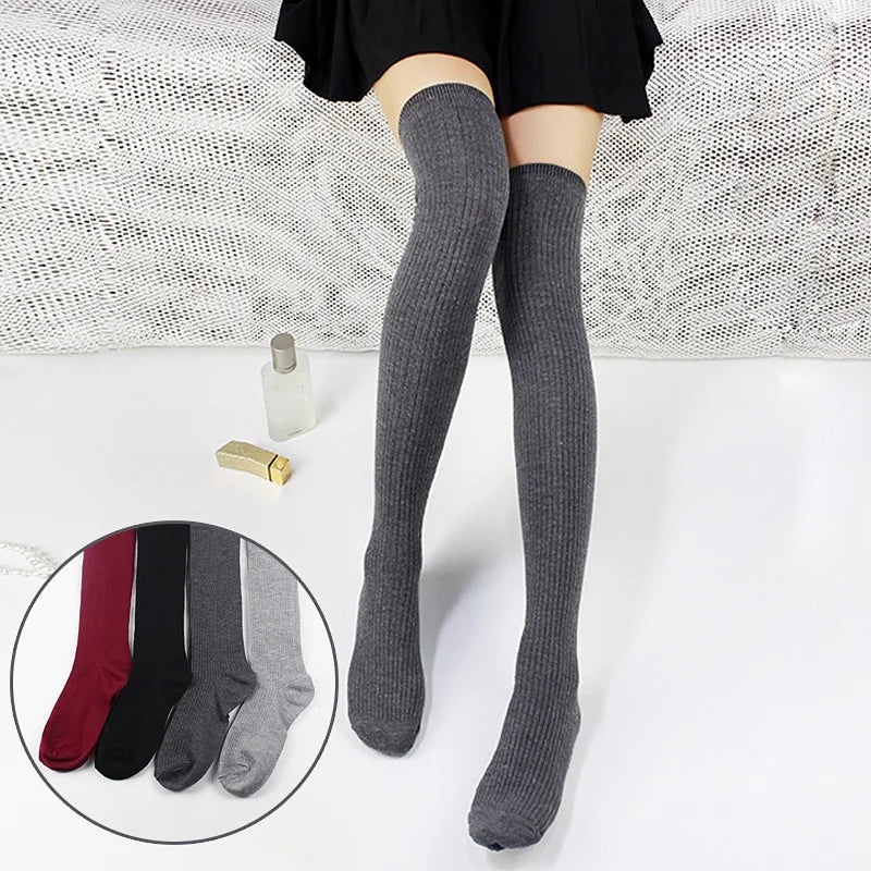 Velvet Gaited Long Socks