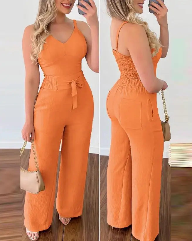 Elegant Sexy V-Neck 2-piece suits