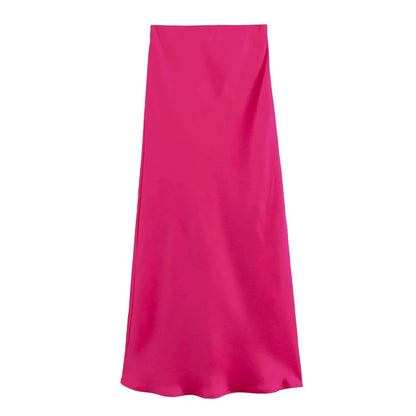 Satin Midi Skirts