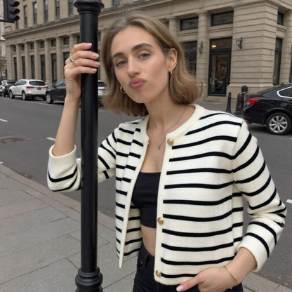 Striped Knitted Jacket